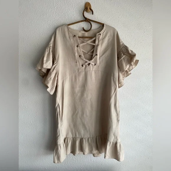 chinese dress ladies Linen Midi Dress in Mariner Stripe main image 0